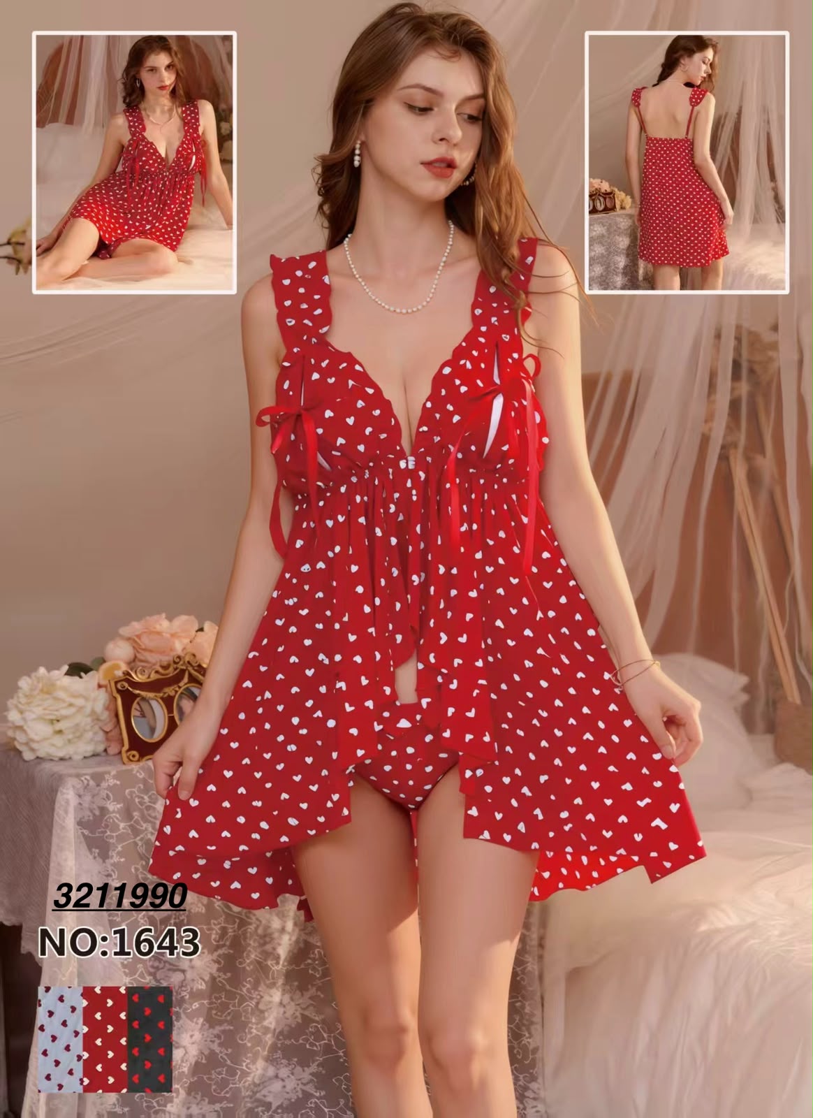 Sweetheart Polka Heart Babydoll