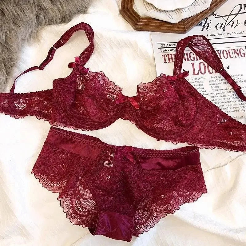 MOYISU French Romantic Ultra-thin Lace Sexy Transparent