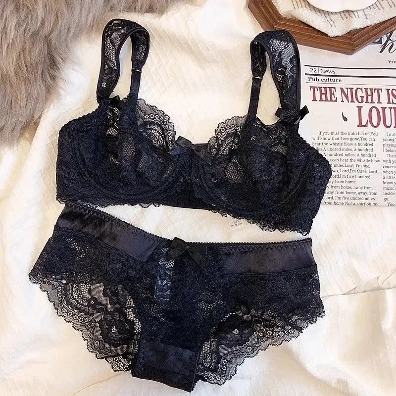 MOYISU French Romantic Ultra-thin Lace Sexy Transparent