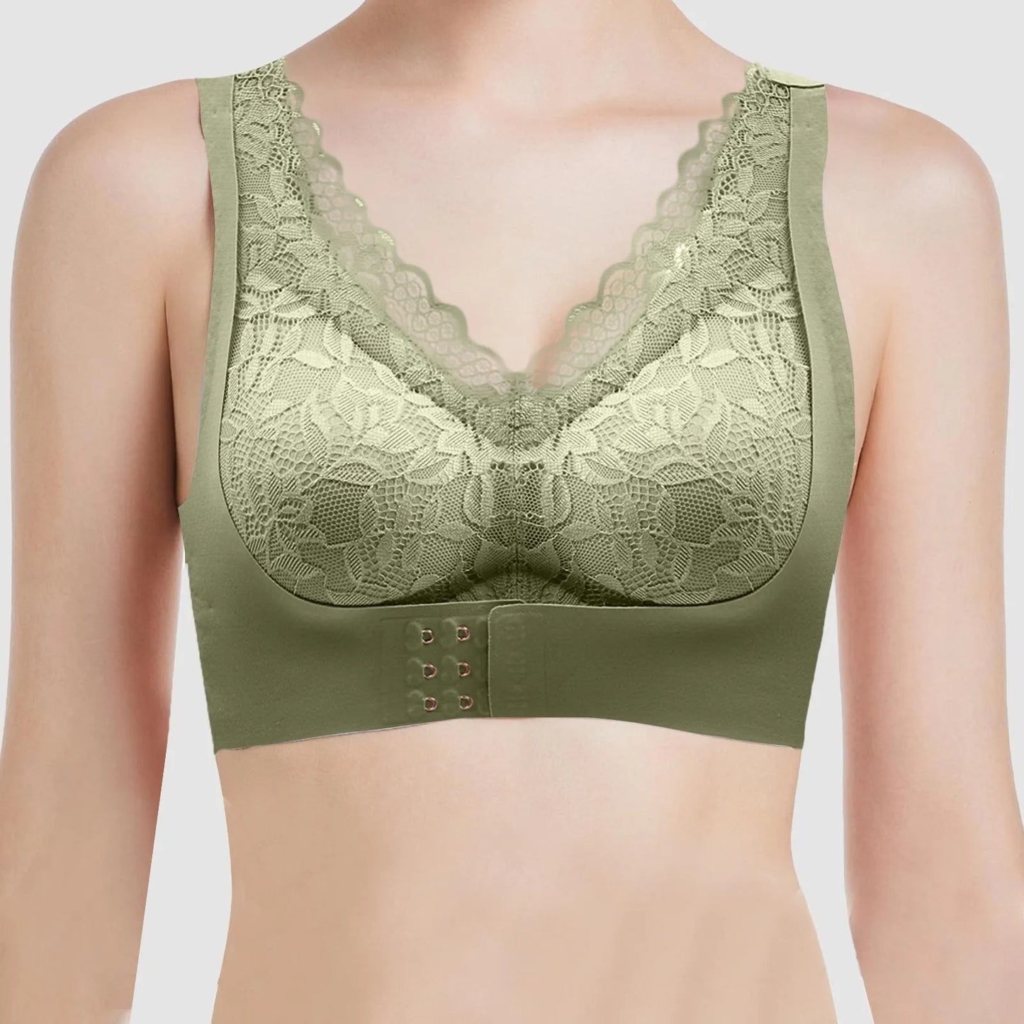 Front Buckle Thin Bralette Front And Back Hook Support Bra
