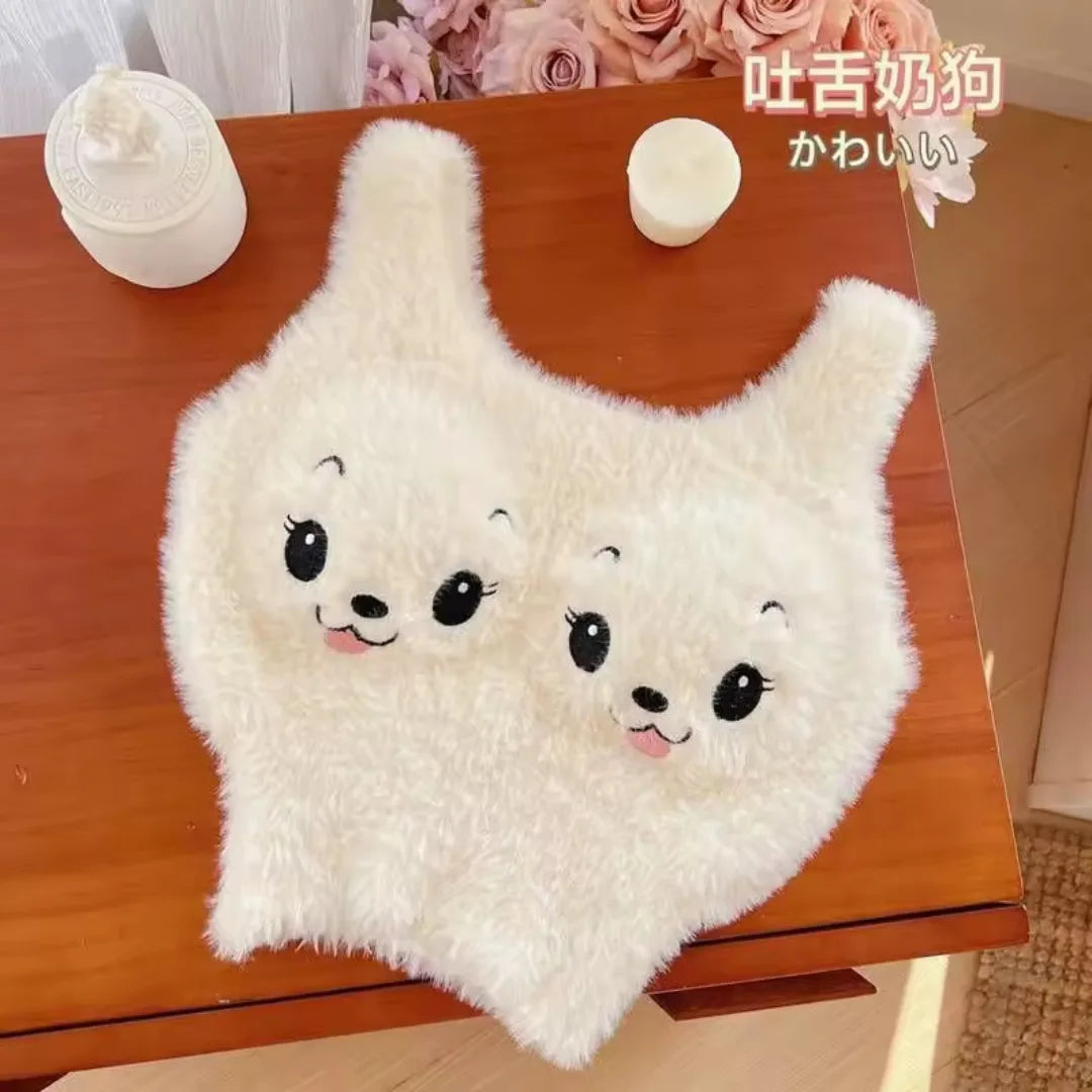 Fluffy Whisker Dreams Ultra-Soft Cartoon Plush Top