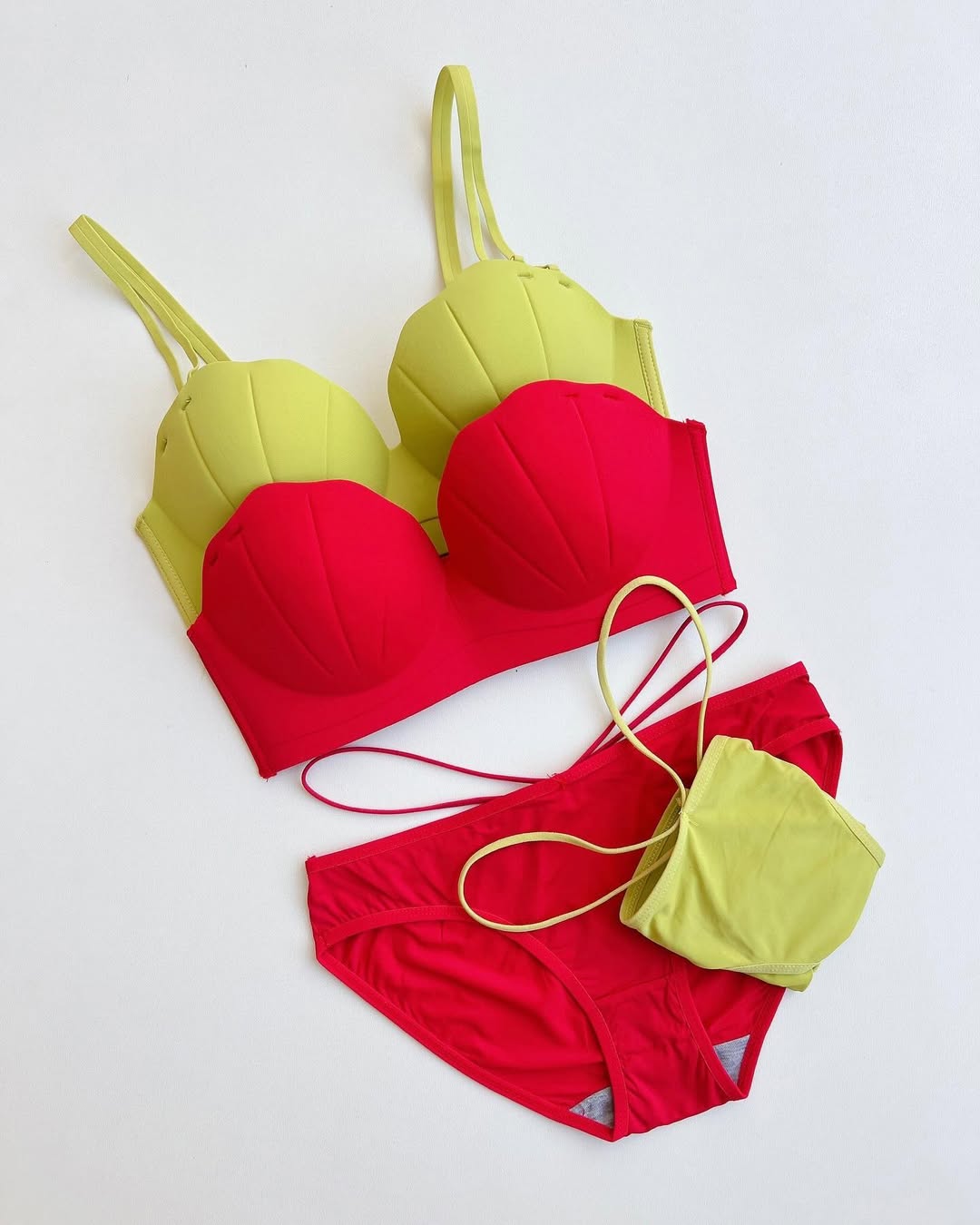 Coastal Chic Sea Shell Design Bra and Brief Set