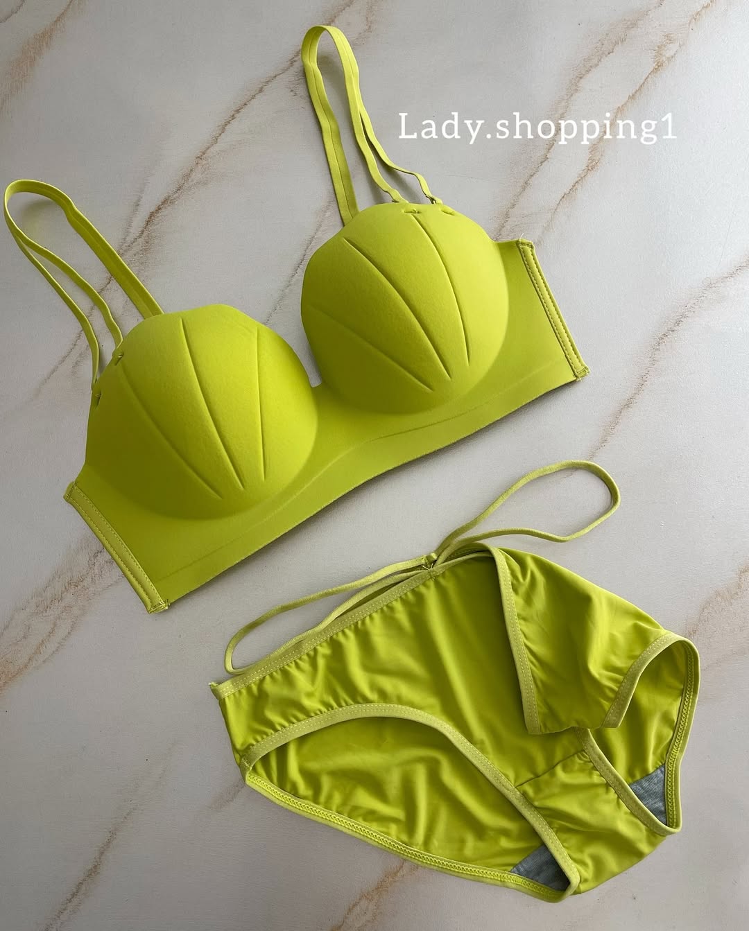 Coastal Chic Sea Shell Design Bra and Brief Set