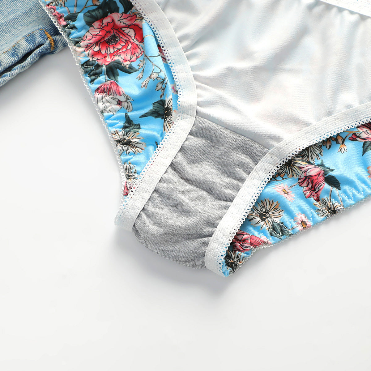 Fashion Flower Underwired Romantic Rose Bra set