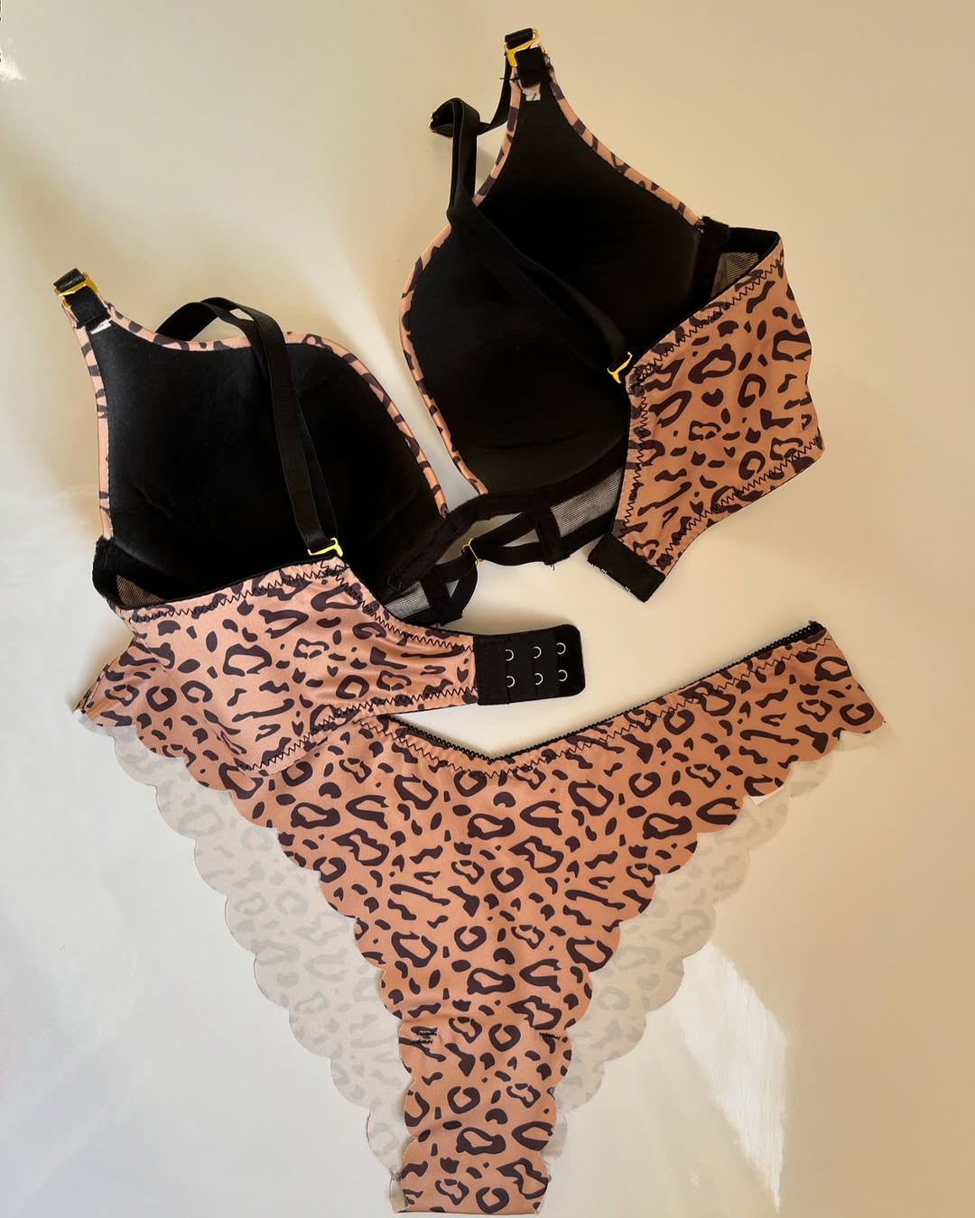 Women's padded push-up Wired Bra Set printed