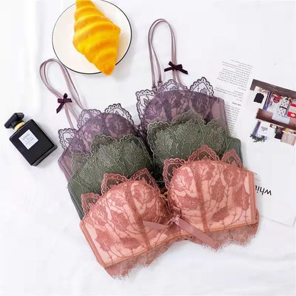Leaf Lace Cami Bra & Panty Set