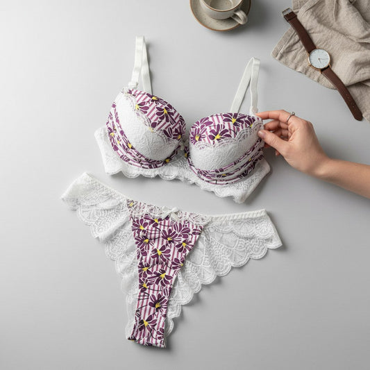 Floral Grace Premium Bra Set