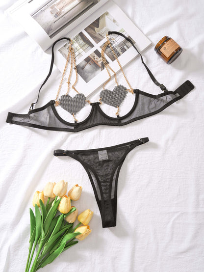 Siren's Heart Cosplay Lingerie Black