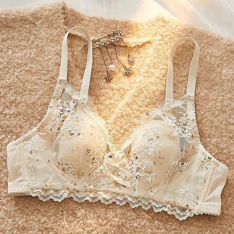 Graceful Allure Luxury Lace Bra & Bikini Brief Set
