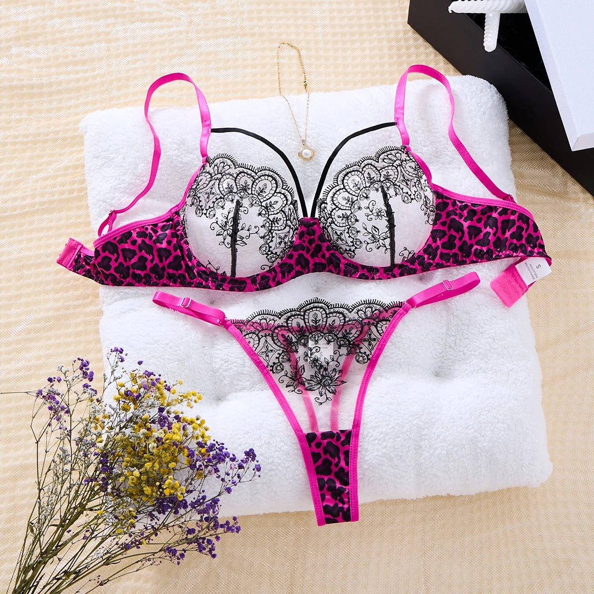 Mesh Magic See-Through Net Bra Set