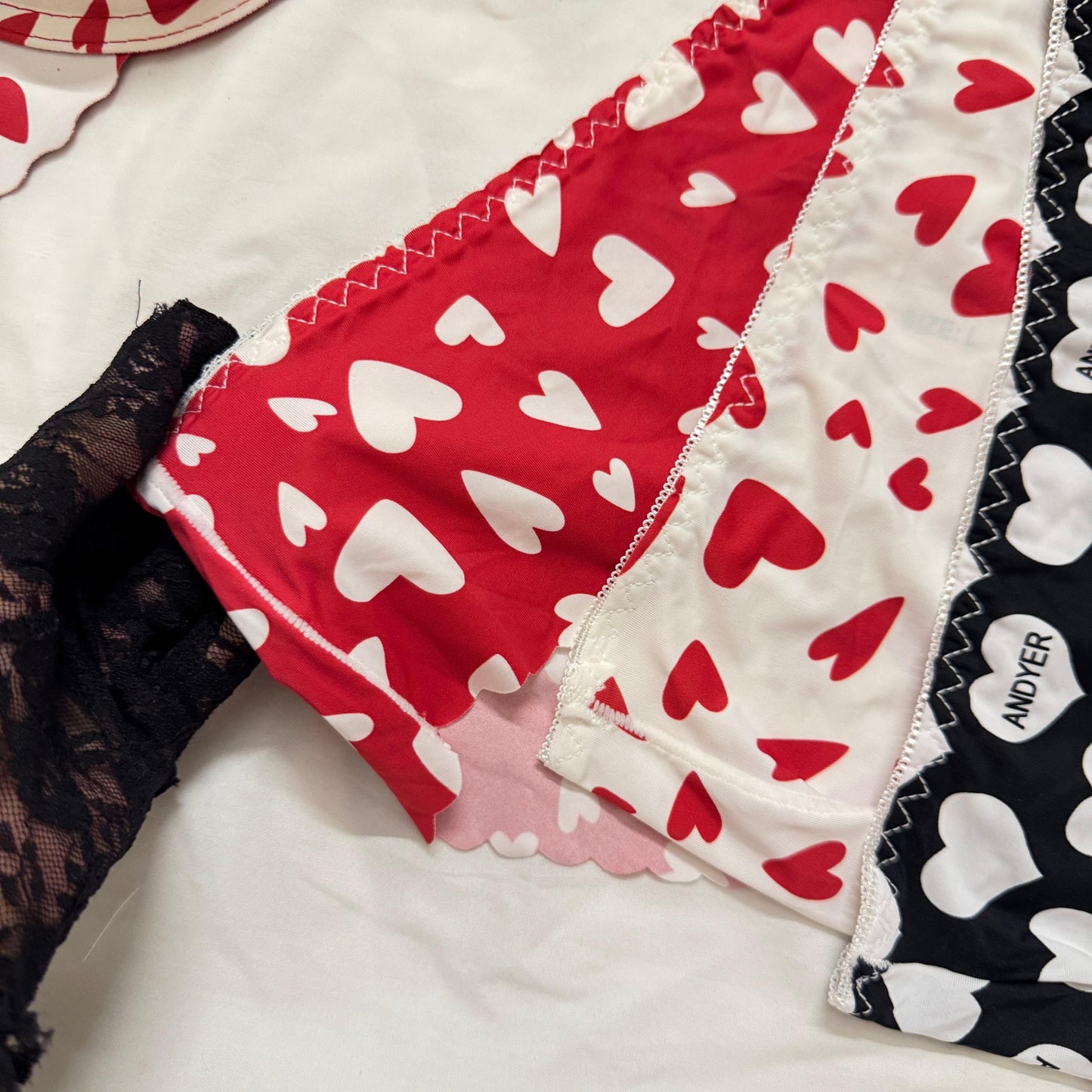 Heart Print Soft Bra Set♥️