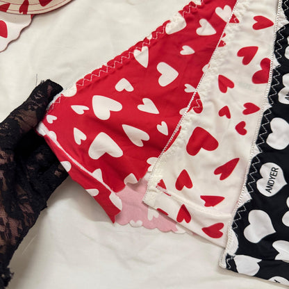 Heart Print Soft Bra Set♥️