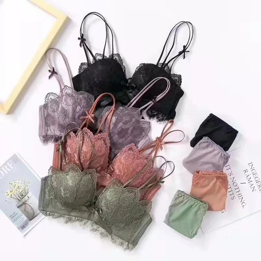 Leaf Lace Cami Bra & Panty Set