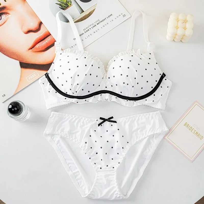 Premium Elegant Embroidered Lace Bra & Brief Set