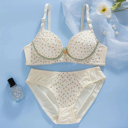 Signature Luxe Embroidered Bra & Panty Lingerie Set