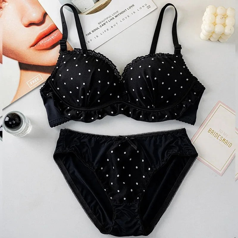 Premium Elegant Embroidered Lace Bra & Brief Set