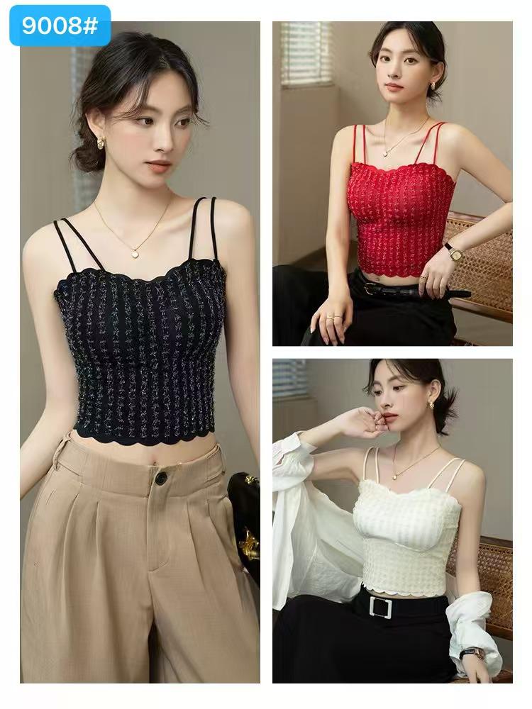 Elegant Spaghetti Straps Corest Crop top