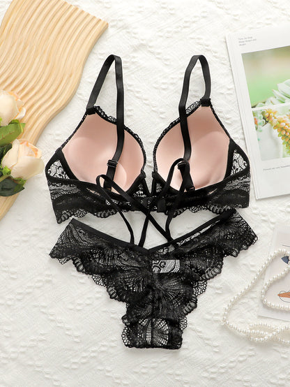 Paded Push-up Wired Sexy Lace Set