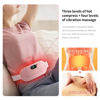 Menstrual Heating Pad  Waist Vibration Massage Device for Cramps Period Pain Relief