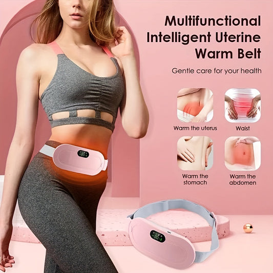 Menstrual Heating Pad  Waist Vibration Massage Device for Cramps Period Pain Relief