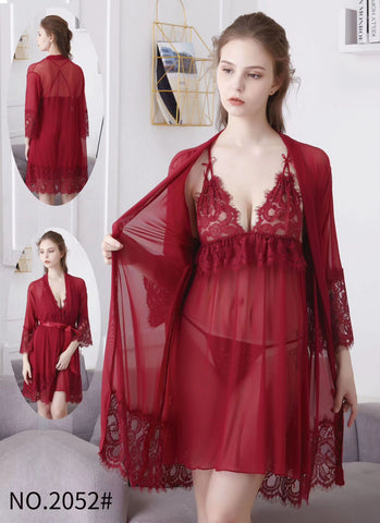 Ladies imported 3-piece Double Gown Nightwear.