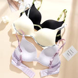 Light Padded Non Wired Sweet Babe Letter Straps T-Shirt Bra