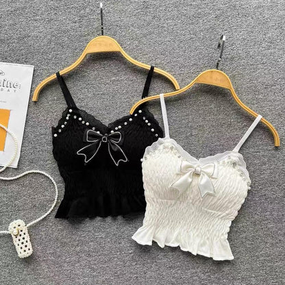 Front Bow Style Camisole Bra