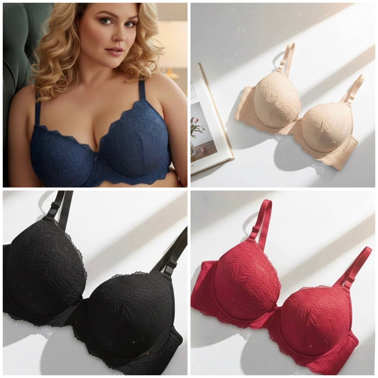 Breathable Bras For Women Floral Bow