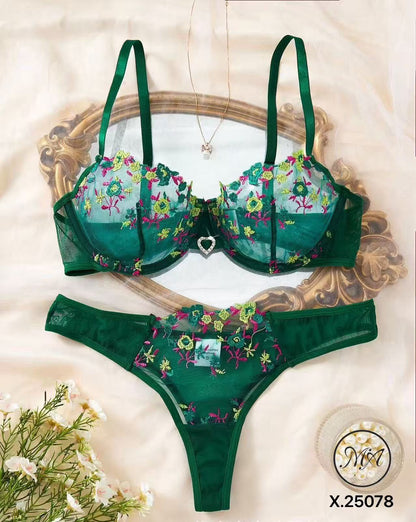 Scarlet Shadow Sheer Floral Lace Set