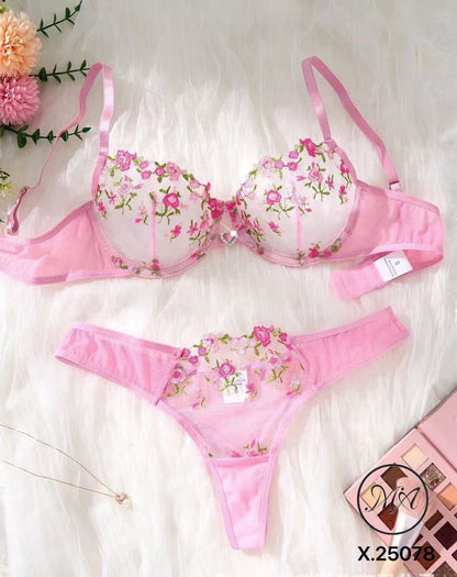 Scarlet Shadow Sheer Floral Lace Set