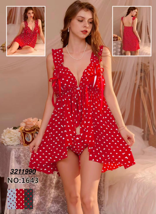 Sweetheart Polka Heart Babydoll