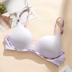 Light Padded Non Wired Sweet Babe Letter Straps T-Shirt Bra