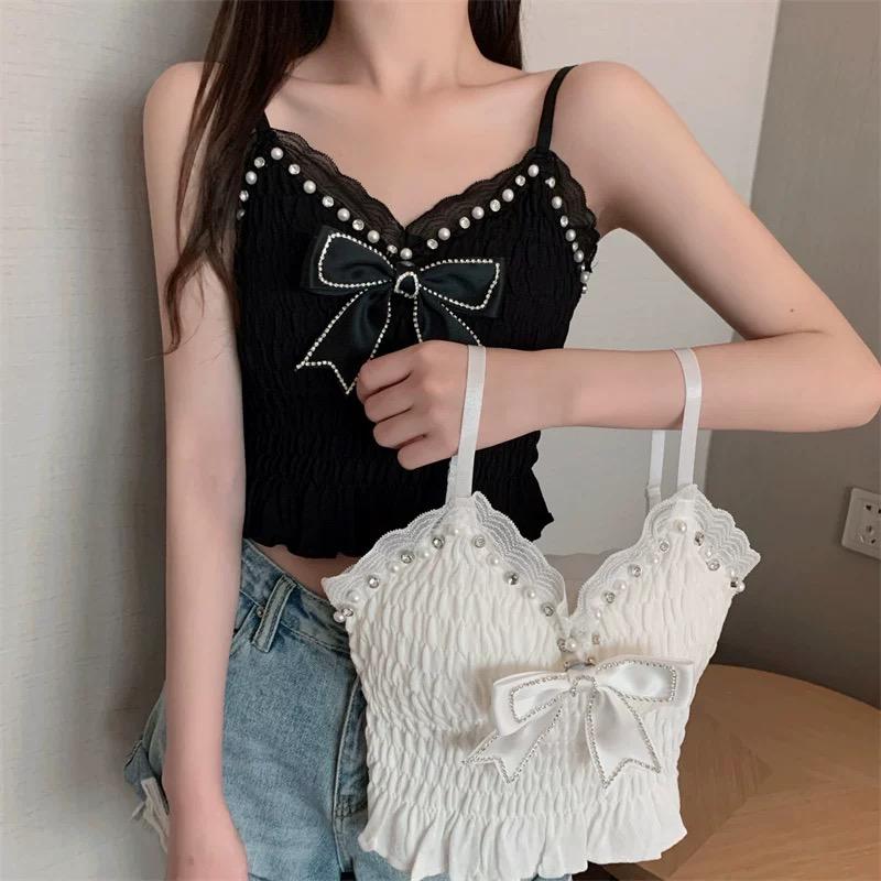 Front Bow Style Camisole Bra