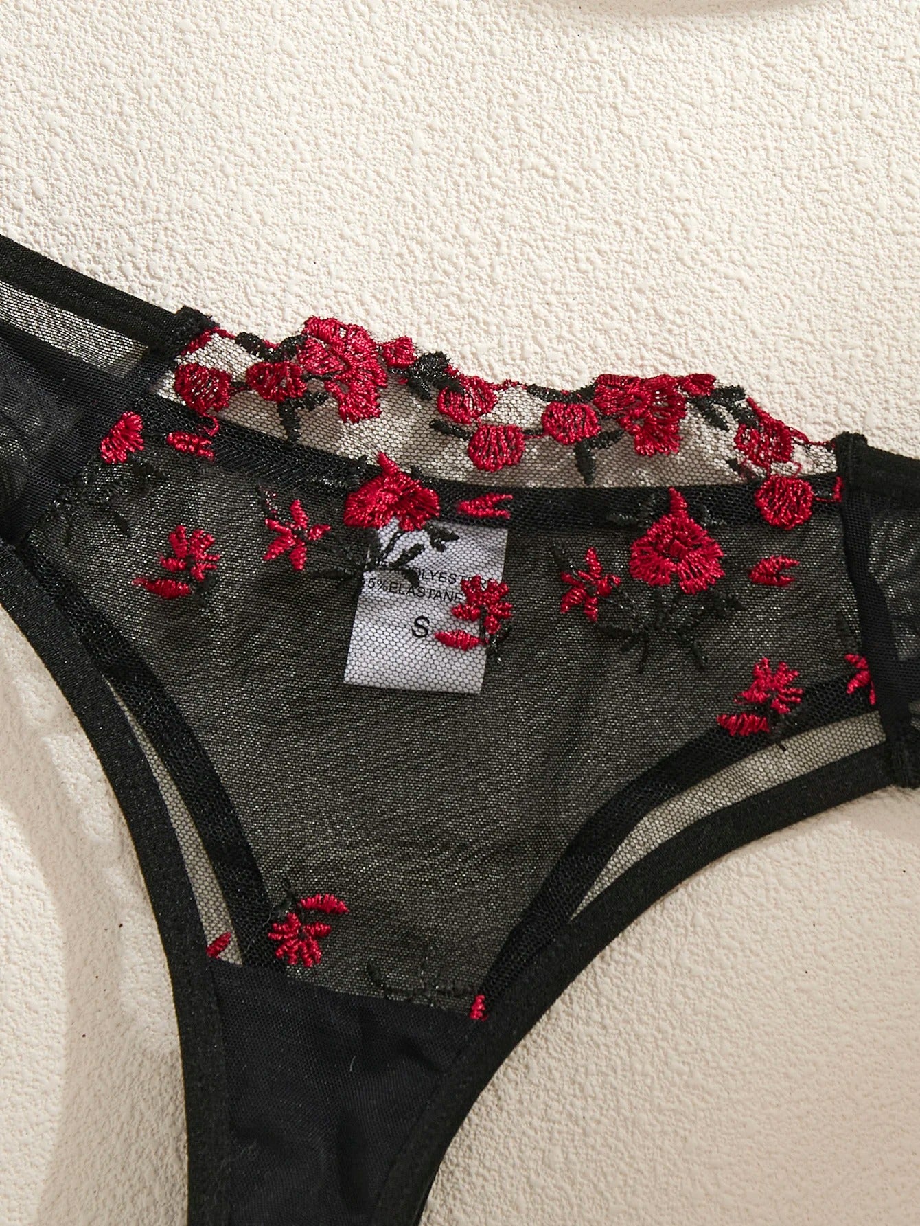 Scarlet Shadow Sheer Floral Lace Set