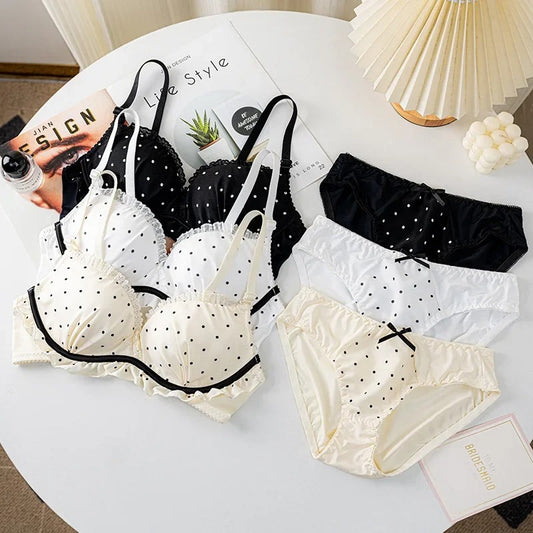 Premium Elegant Embroidered Lace Bra & Brief Set