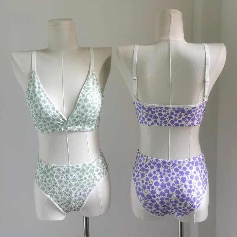 Ladies Imported Printed Bra Set