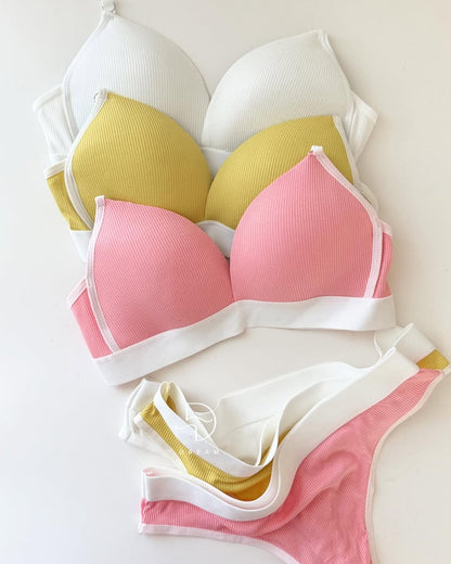 T-Shirt Bra Panty Set THIN PAD BRA