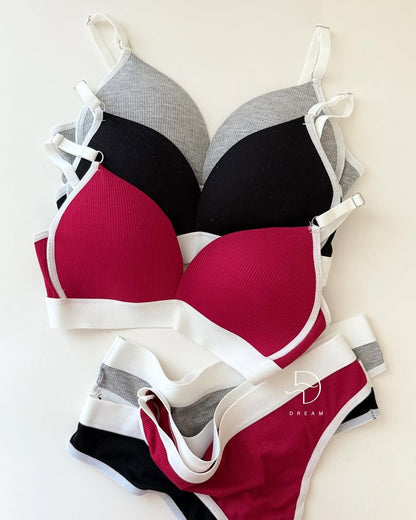 T-Shirt Bra Panty Set THIN PAD BRA