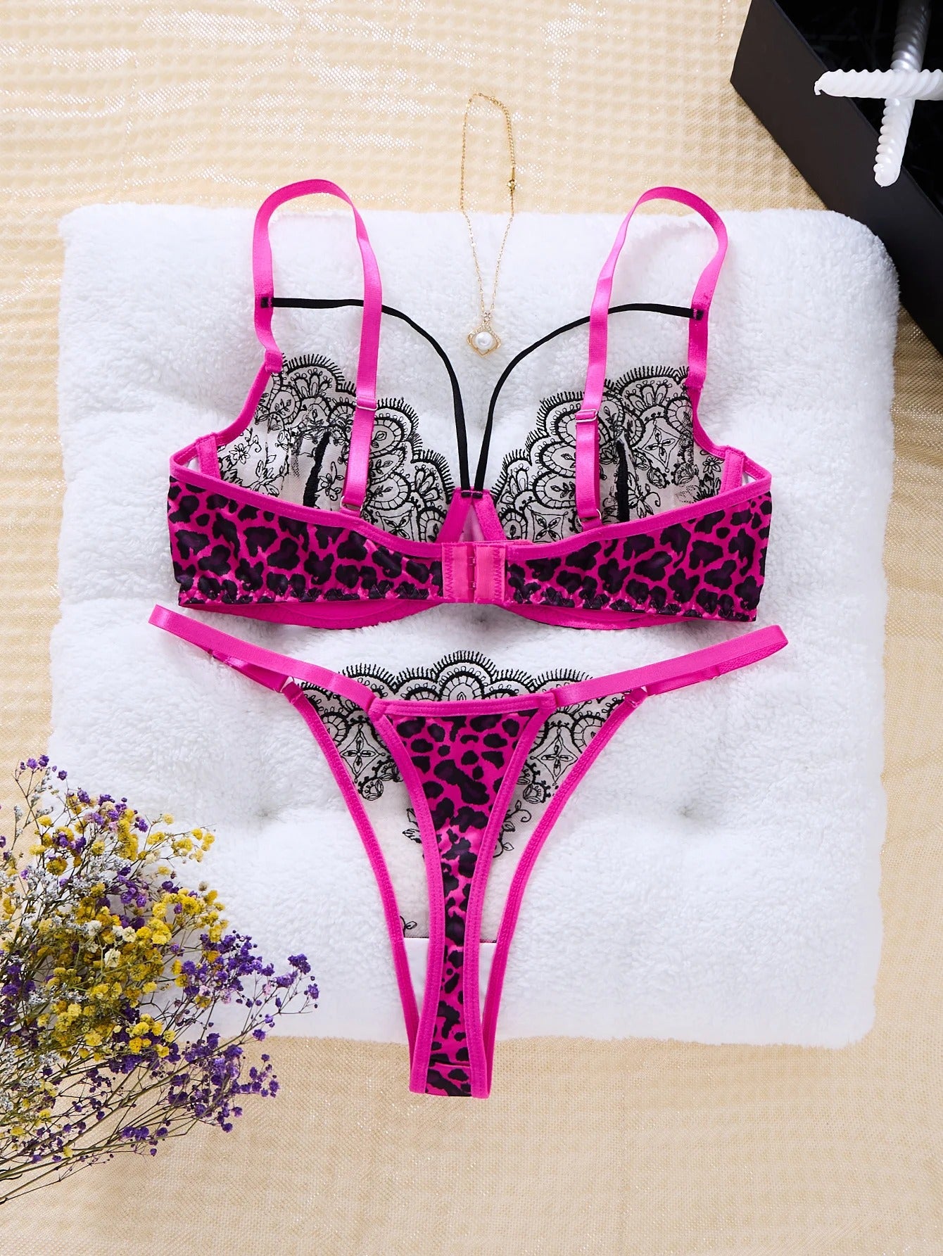 Mesh Magic See-Through Net Bra Set