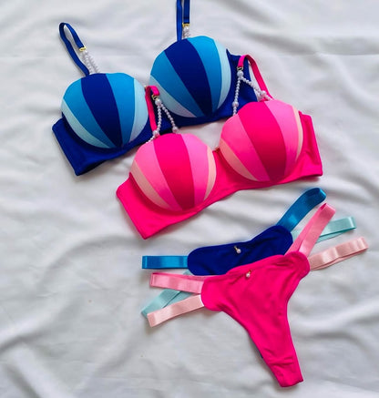 Ice cream Bra Set Paded Push-up Premium Quality