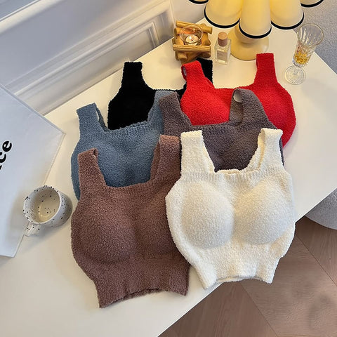 Winter Furry Skin High Quality Padded Bralette