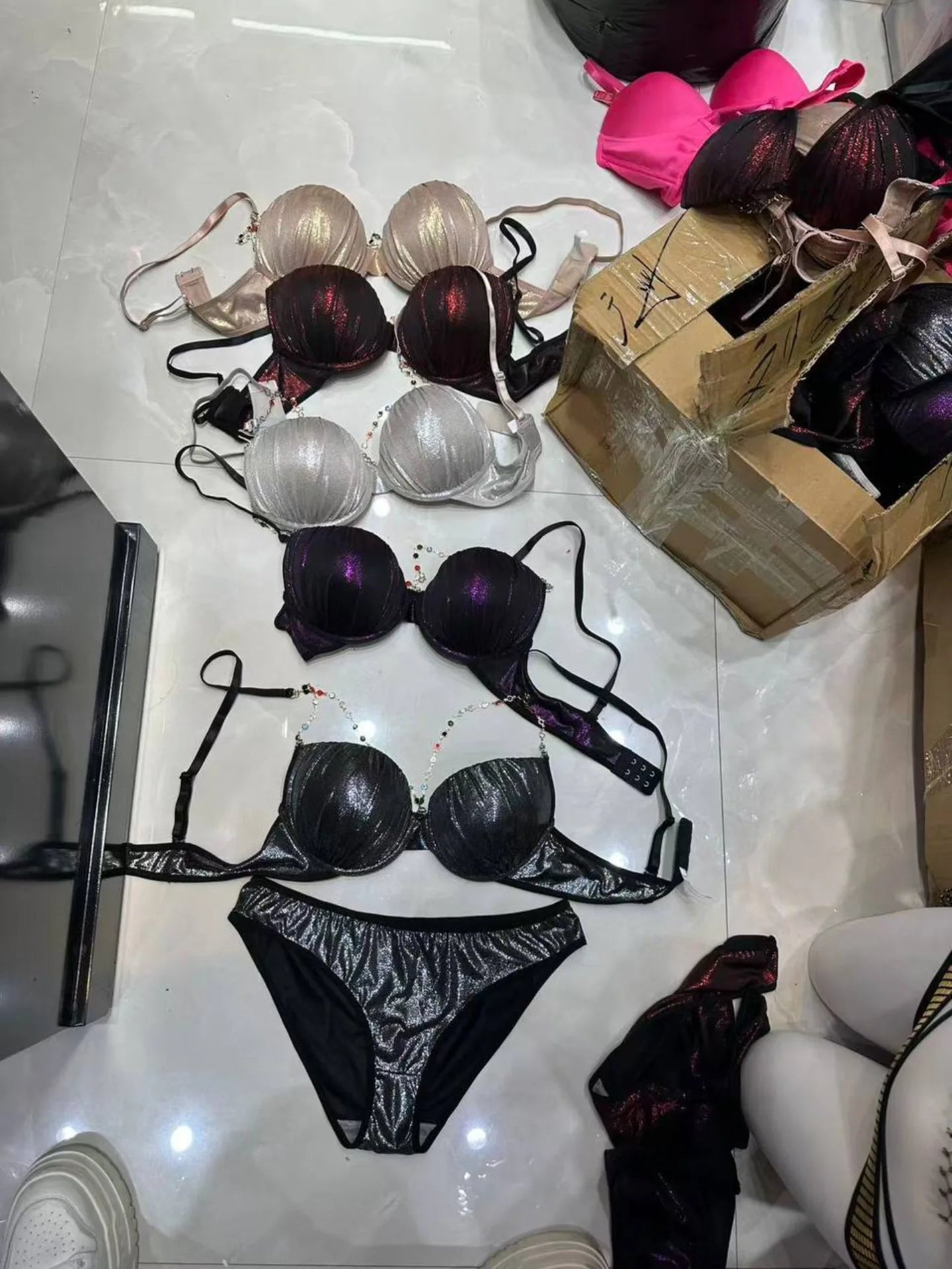 Sparkle Beads Elegance Bra Set – Removable Straps