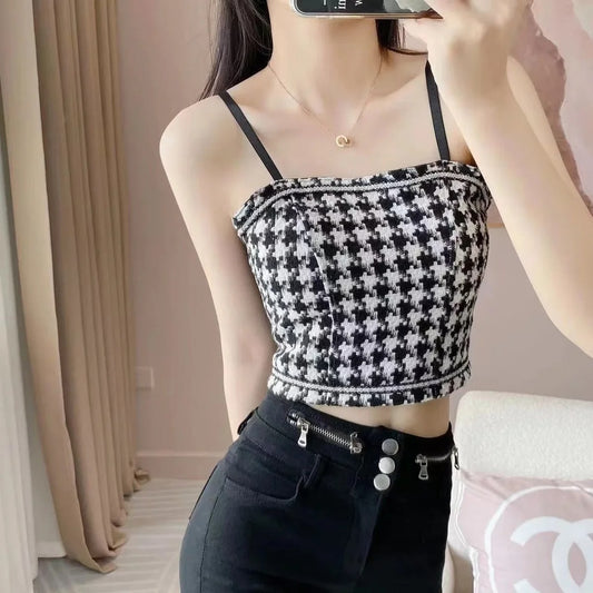 Slimming Lace Trim Halter Vest Women's camisole Top