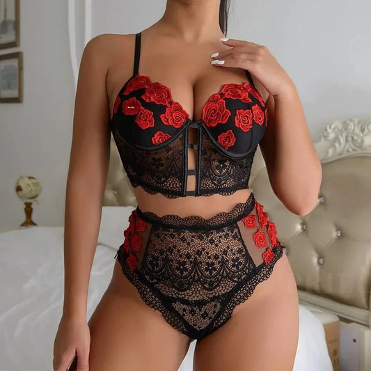 Sexy Lace Wrap Chest Hollow out String Bikini Two Piece Set Hot Sale Of The Season