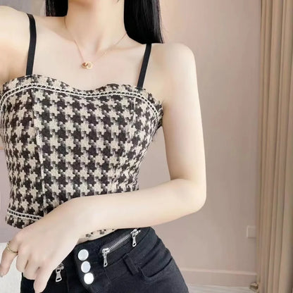 Slimming Lace Trim Halter Vest Women's camisole Top
