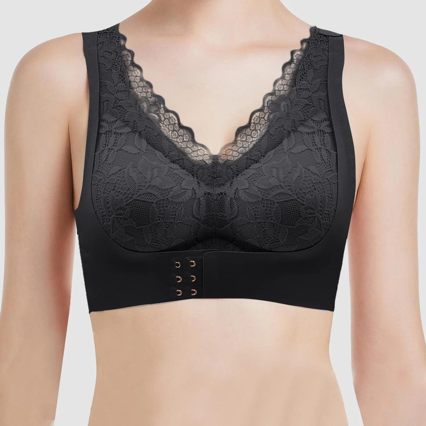 Front Buckle Thin Bralette Front And Back Hook Support Bra