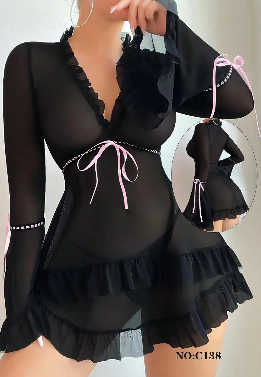 Naughty Angel Net Silk Nightwear