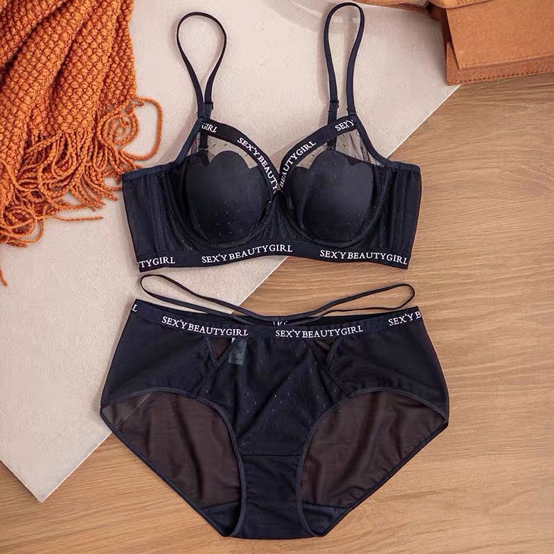 Lightly padded push-up bra set designed for comfort,