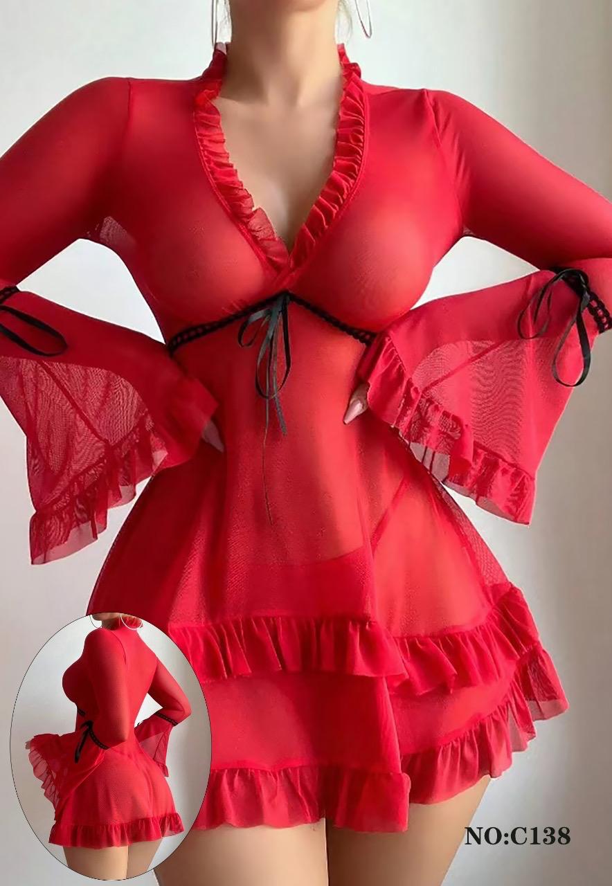 Naughty Angel Net Silk Nightwear