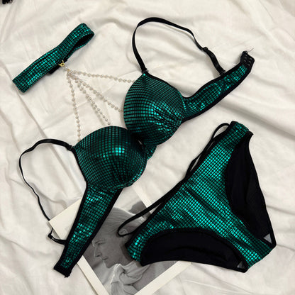 Disco Beads Bra Set